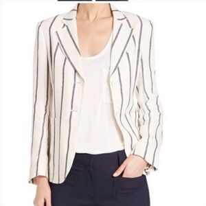 Theory Striped Linen Blazer Size 6